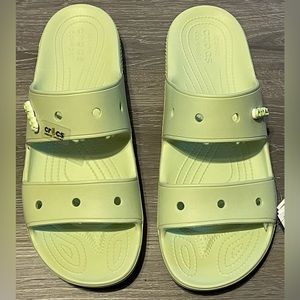 Crocs Classic Two-Strap Sandals Slides (Celery)